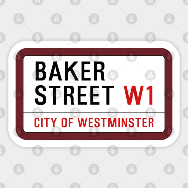 Baker Street sign, 221B, Sherlock Sticker by fandemonium